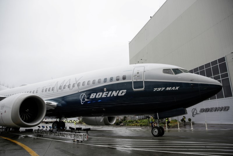 FILE PHOTO: The first Boeing 737 MAX 7 is unveiled in Renton