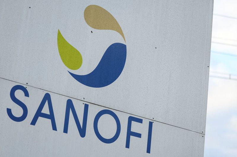 Sanofi logo is seen in Aramon