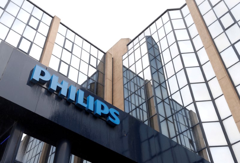 Il logo Phlips ad Amsterdam