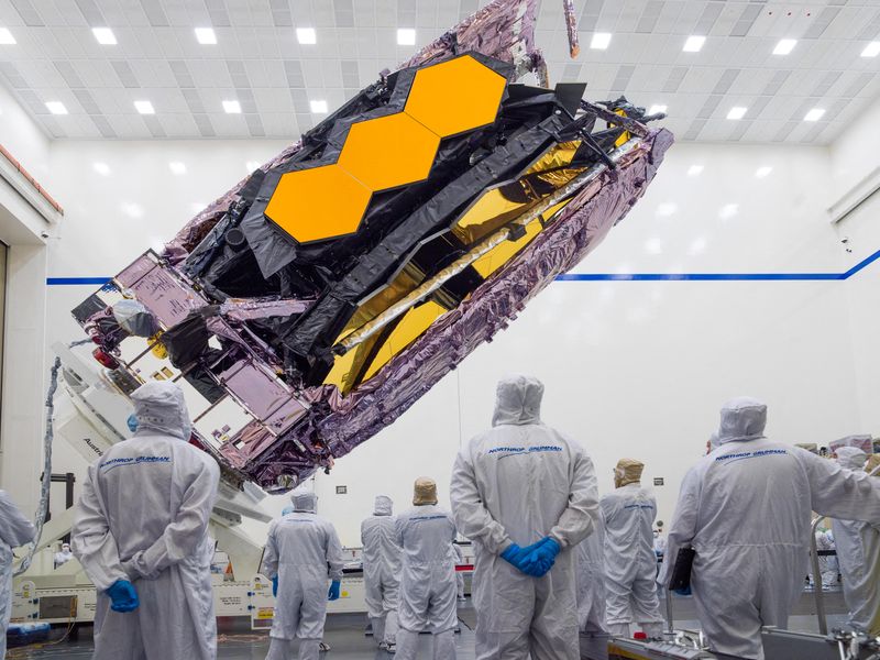 FILE PHOTO: The James Webb Space Telescope is packed up for shipment to its launch site in Kourou, French Guiana