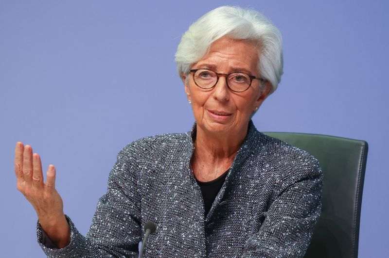 IMAGEN DE ARCHIVO. La presidenta del Banco Central Europeo, Christine Lagarde, durante una conferencia de prensa en Fráncfort, Alemania
