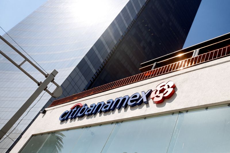 FILE PHOTO: The logo of Citibanamex is pictured at a bank branch in Mexico City