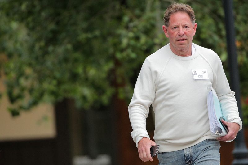 Bobby Kotick, chief executive officer of Activision Blizzard, attends the annual Allen and Co. Sun Valley media conference in Sun Valley, Idaho