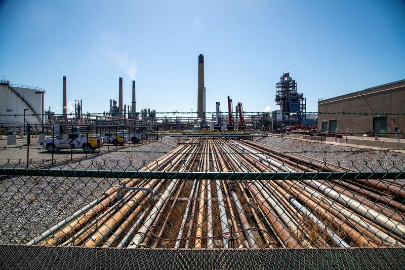 FILE PHOTO: View of refinery near Enbridge's Line 5 pipeline, in Ontario