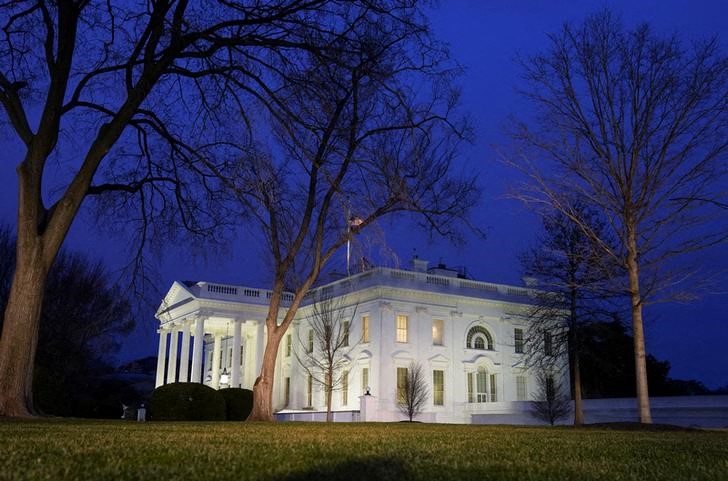 The White House in Washington after Trump was aquitted in his Senate impeachemnt trial in Washington