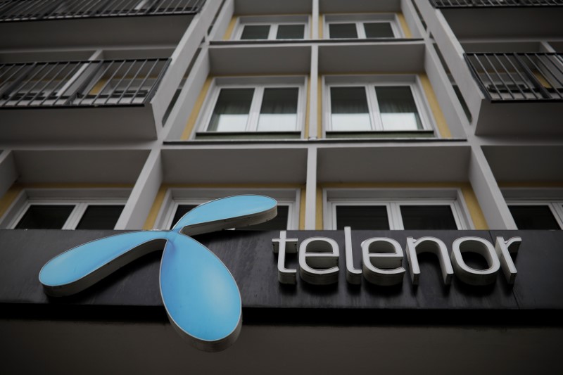 FILE PHOTO: Telenor's logo is seen in central Belgrade