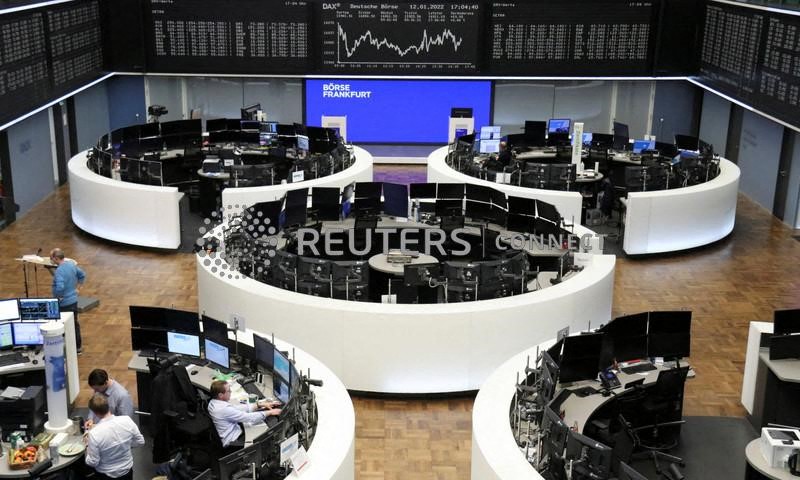 Panoramica della Borsa di Francoforte in Germania