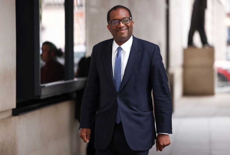 Secretary of State for Business, Energy and Industrial Strategy Kwasi Kwarteng arrives at the BBC Headquarters