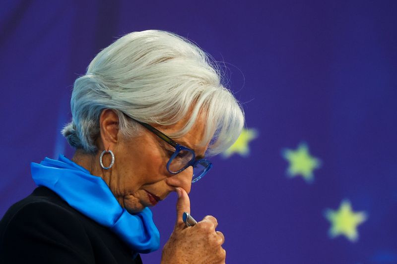 Imagen de archivo de la presidenta del Banco Central Europeo (BCE), Christine Lagarde, participando de una conferencia de prensa sobre el resultado de la reunión del Consejo de Gobierno, en Fráncfort