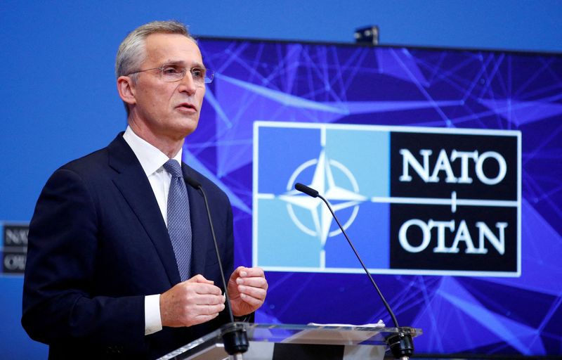 FILE PHOTO: NATO Secretary General Stoltenberg holds a news conference