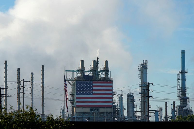 FILE PHOTO: General view of the Marathon petroleum refinery in Carson, California
