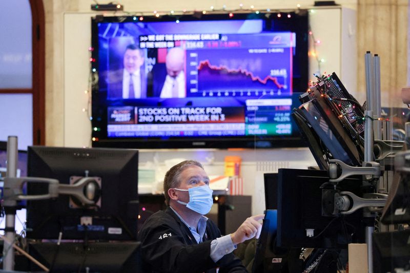 FILE PHOTO: Last day of trading before Christmas at the New York Stock Exchange (NYSE) in Manhattan, New York City