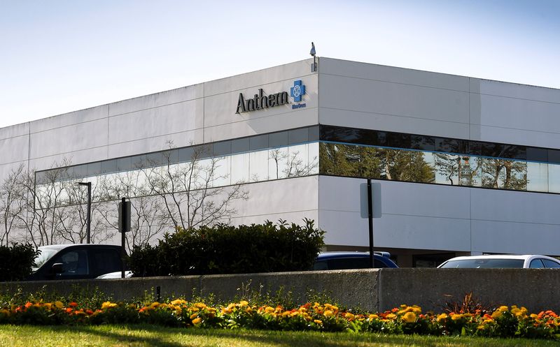 FILE PHOTO: The office building of health insurer Anthem is seen in Newbury Park, California