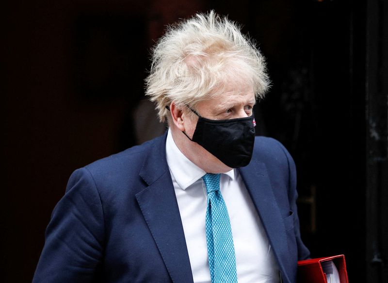 British PM Johnson leaves the Downing Street in London