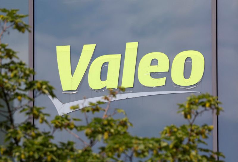 The logo of Valeo is seen in Creteil
