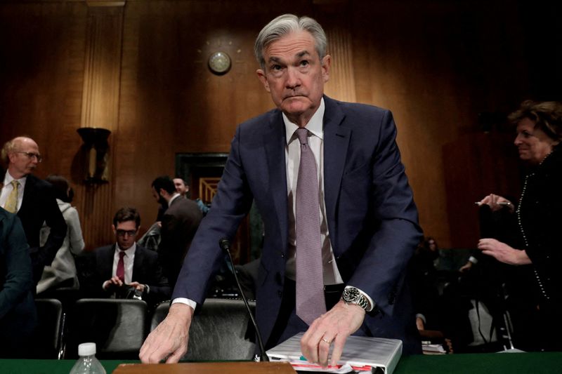 FILE PHOTO: Federal Reserve Chairman Jerome Powell testifies on Capitol Hill