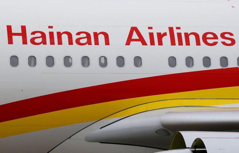 FILE PHOTO: Hainan Airlines Airbus commercial passenger aircraft is pictured in Colomiers near Toulouse