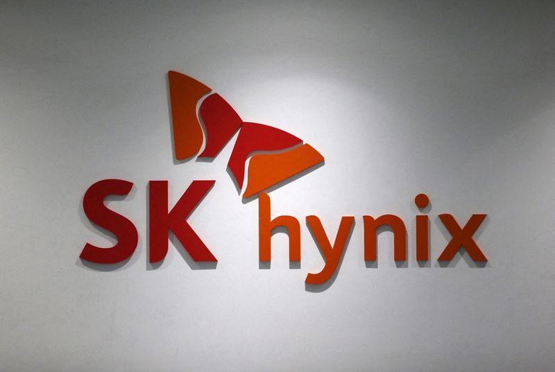 FILE PHOTO: The logo of SK Hynix is seen in Seongnam