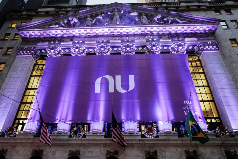 FILE PHOTO: Nubank, a Brazilian FinTech startup celebrates the company's IPO at the NYSE in New York