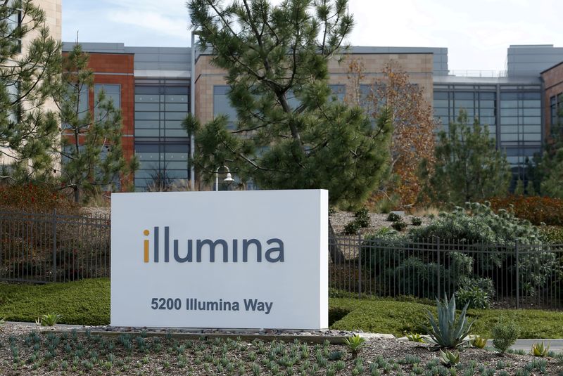 FILE PHOTO: The offices of gene sequencing company Illumina Inc are shown in San Diego, California