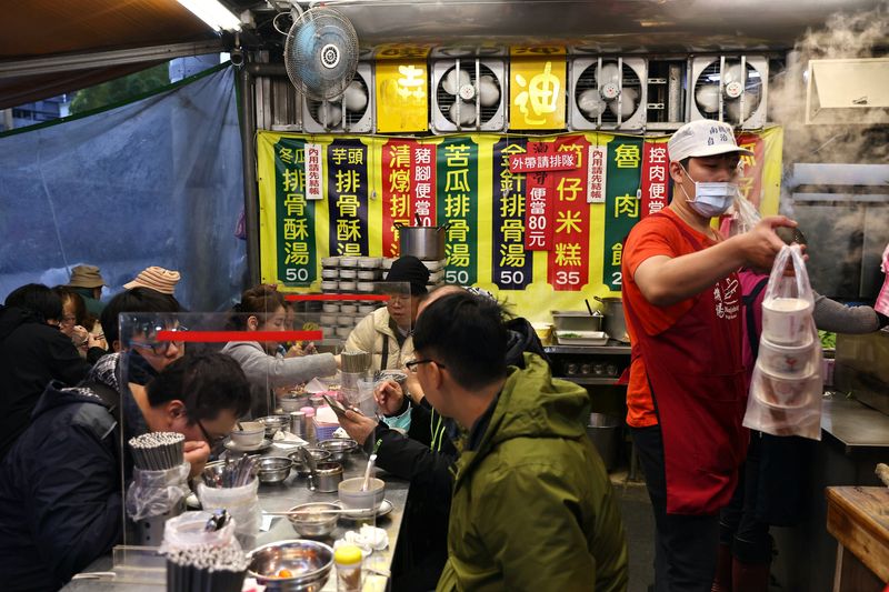 A food market amid the coronavirus disease (COVID-19) pandemic, in Taipei