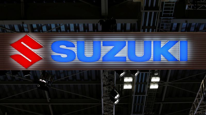 The logo of Suzuki Motor Corp. is pictured at the 45th Tokyo Motor Show in Tokyo
