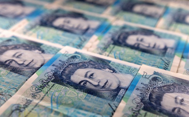 FILE PHOTO: Illustration shows pound banknotes