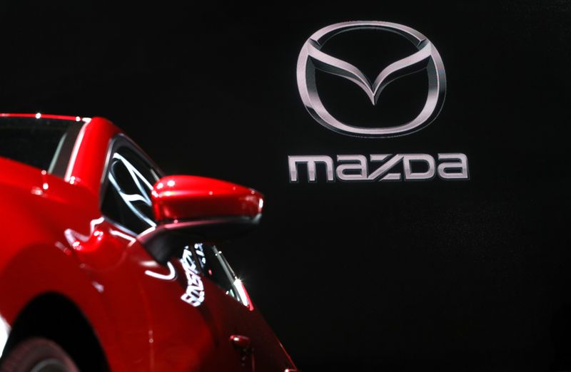 FILE PHOTO: A Mazda 3 is seen on display at the 2019 New York International Auto Show in New York