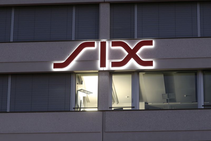 Logo of Swiss stock exchange operator SIX Group is seen in Zurich