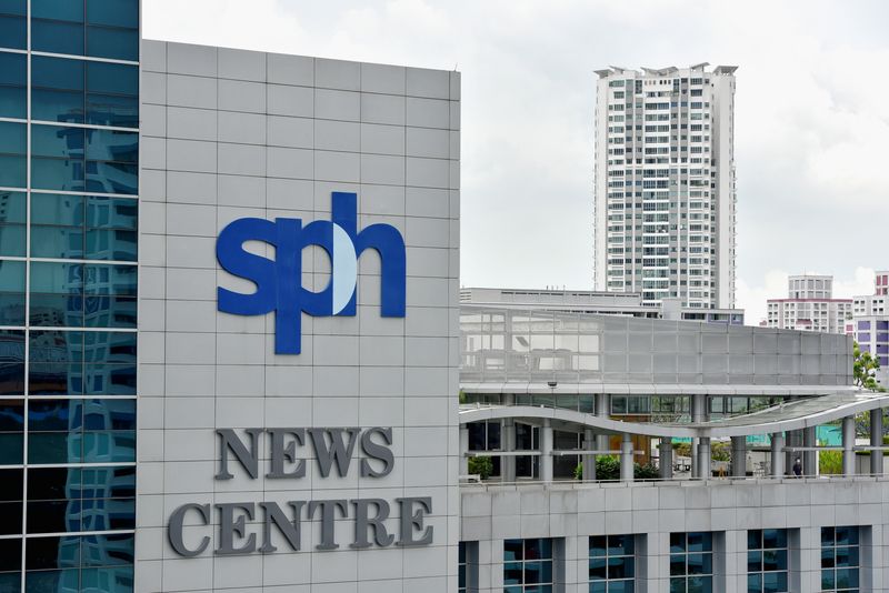 A view of the media and real estate company Singapore Press Holdings Ltd (SPH) office in Singapore