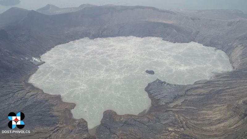 FILE PHOTO: General view of Taal volcano's crater lake