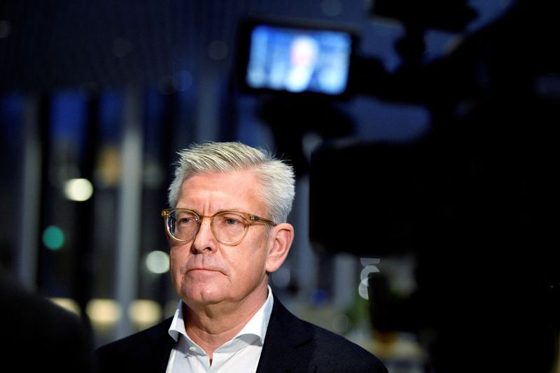 FILE PHOTO: Ericsson's CEO Borje Ekholm during an interview at the company headquarters in Kista, Stockholm