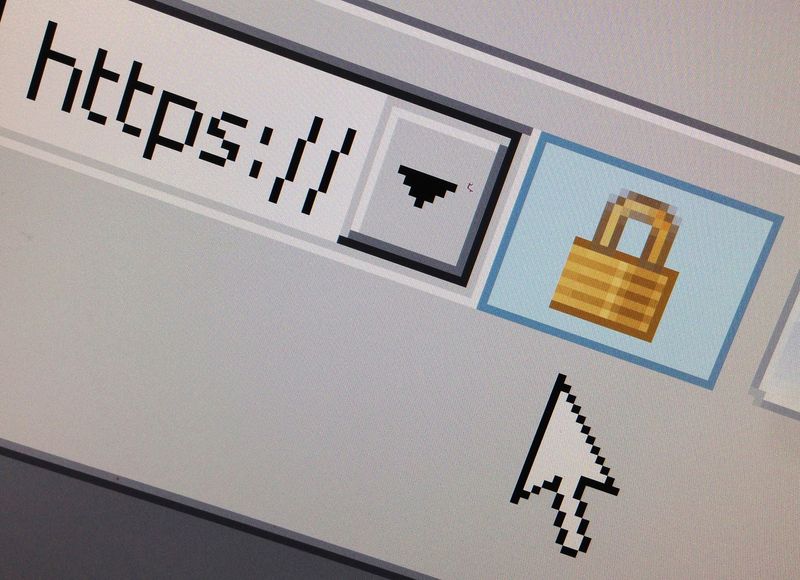 FILE PHOTO: A lock icon, signifying an encrypted Internet connection, is seen on an Internet Explorer browser in Paris, France
