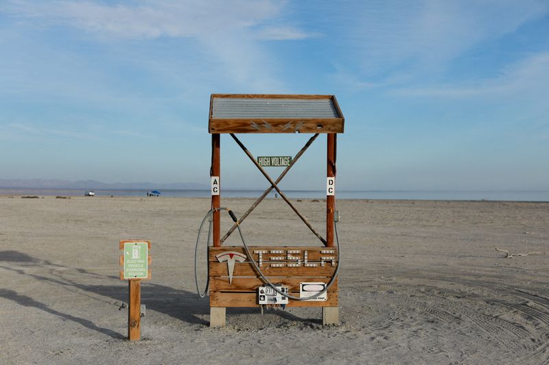 FILE PHOTO: An art installation at the Salton Sea is seen on Bombay Beach