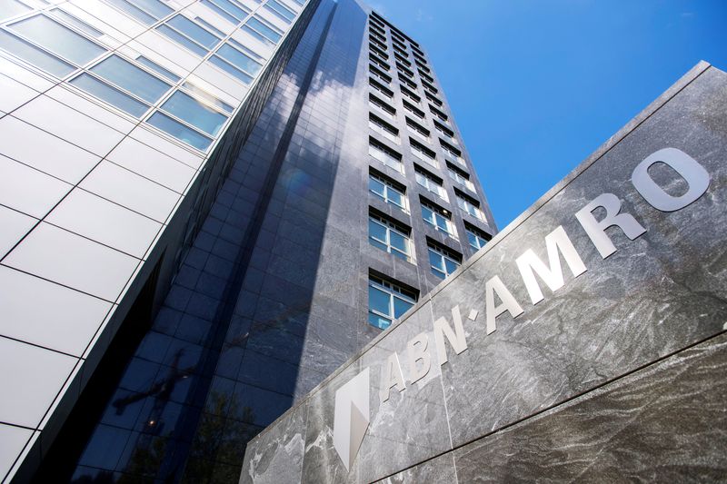ABN AMRO logo is seen at the headquarters in Amsterdam