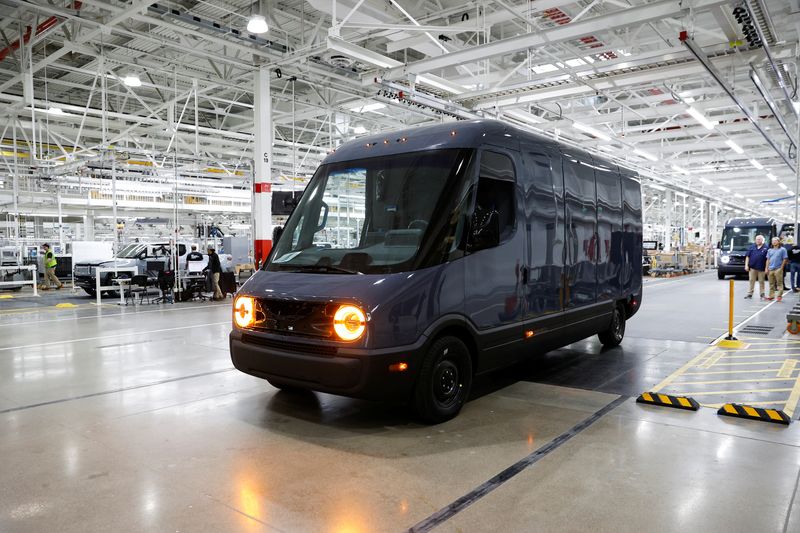 FILE PHOTO: Startup Rivian Automotive's electric vehicle factory in Normal