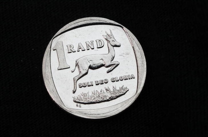 A South African Rand is seen in this illustration picture