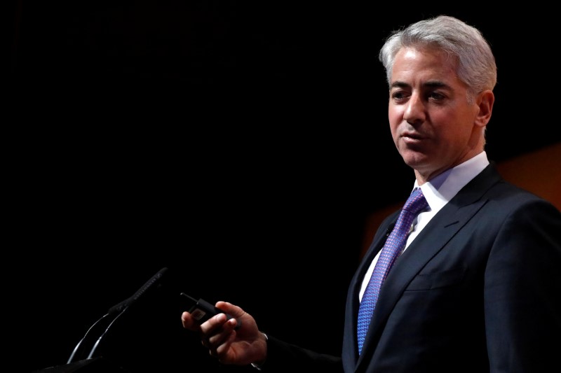 FILE PHOTO: William 'Bill' Ackman, CEO and Portfolio Manager of Pershing Square Capital Management, speaks during the Sohn Investment Conference in New York City