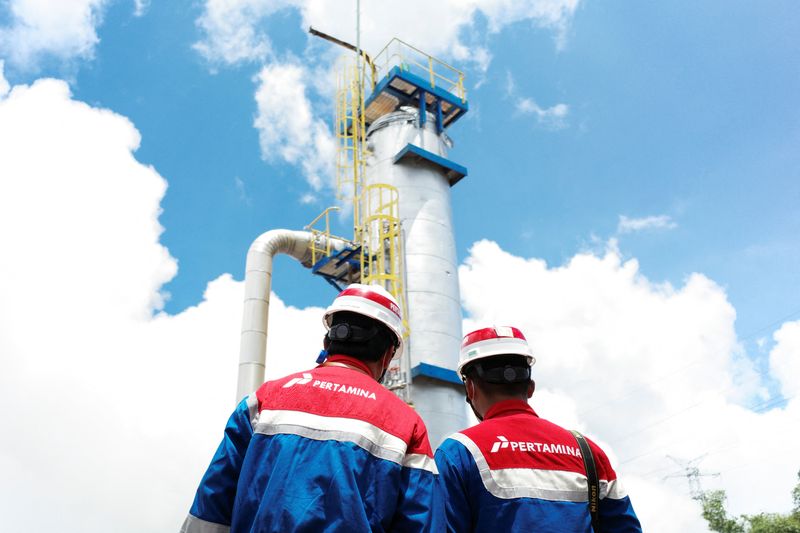 FILE PHOTO: Pertamina's geothermal subsidiary plant in Tomohon