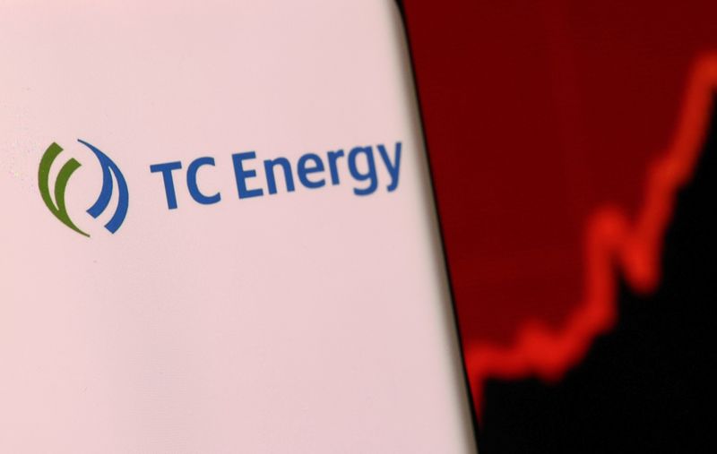 FILE PHOTO: Illustration shows smartphone with TC Energy's logo