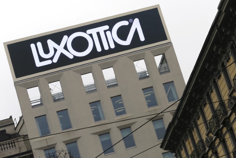 The Luxottica's headquaters is seen in downtown Milan