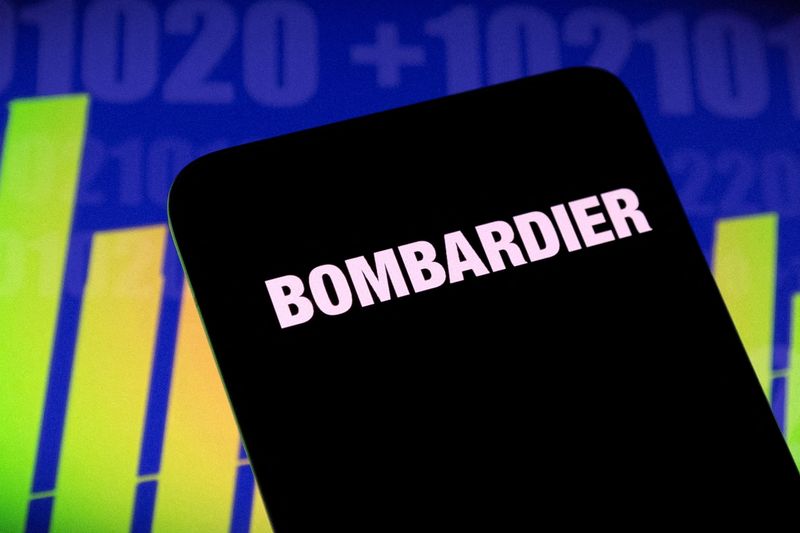 Illustration shows Bombardier logo