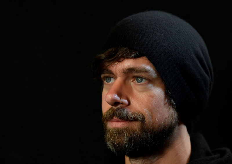 Dorsey, co-founder of Twitter and fin-tech firm Square, sits for a portrait during an interview with Reuters in London