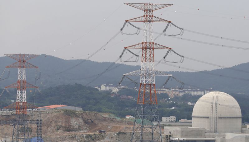 The new Shin Kori No. 4 reactor of state-run utility Korea Electric Power Corp (KEPCO) is seen in Ulsan