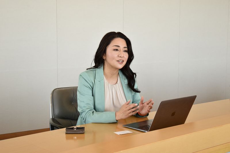 Recruit COO Ayano Senaha speaks during an interview in Tokyo