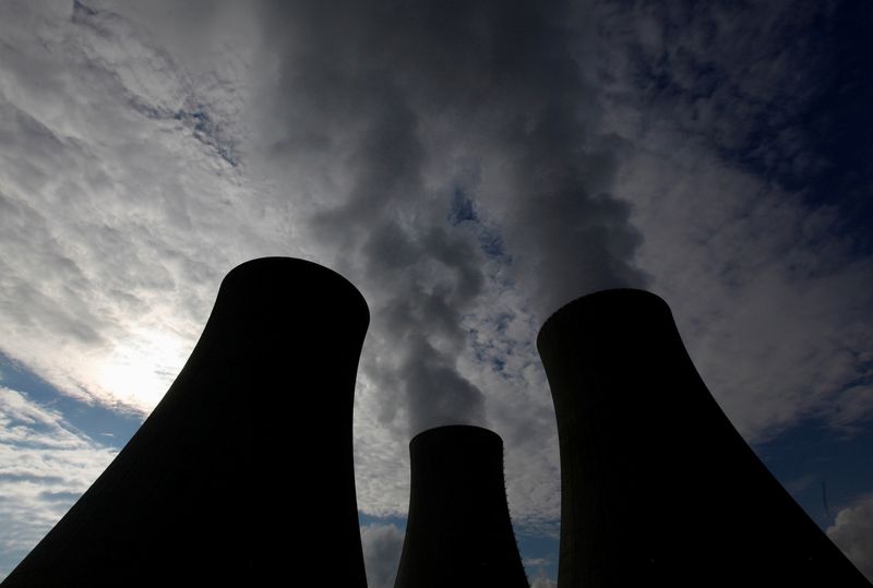 Steam billows from the cooling towers of the Temelin nuclear power plant near the South Bohemian town of Tyn nad Vltavou