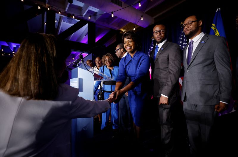 Democratic Party event during primary elections in Raleigh, North Carolina