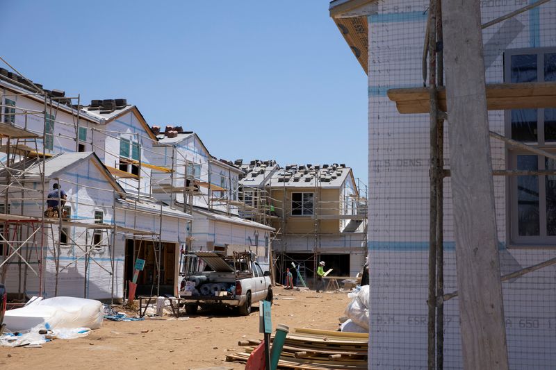 FILE PHOTO: Residential home construction continues as California faces a housing shortage