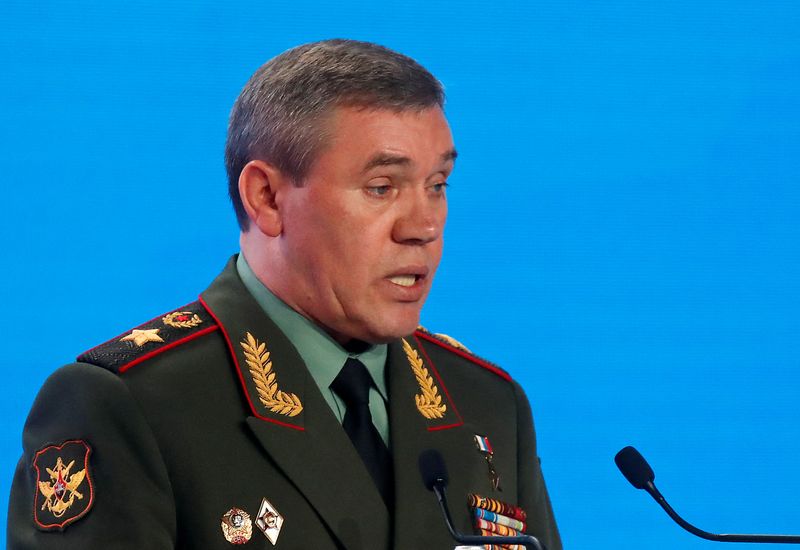 FILE PHOTO: Chief of the General Staff of Russian Armed Forces Gerasimov attends the Moscow Conference on International Security