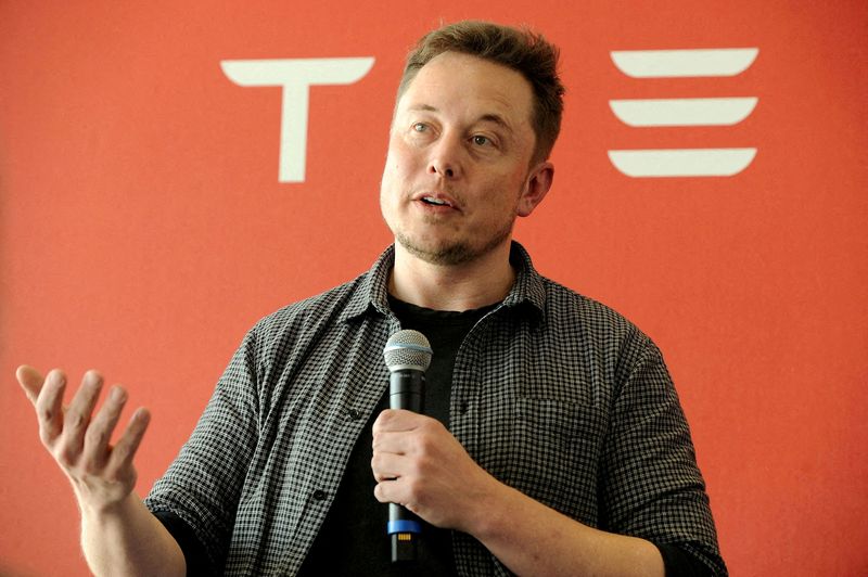 FILE PHOTO: Founder and CEO of Tesla Motors Elon Musk speaks during a media tour of the Tesla Gigafactory, which will produce batteries for the electric carmaker, in Sparks, Nevada, U.S. July 26, 2016.  REUTERS/James Glover II